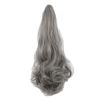 Ponytail Extension Claw Curly Wavy Clip-on Hairpiece One Piece Long Ponytail Hair Extensions,Grey