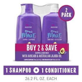 Aussie Miracle Moist Shampoo and Conditioner Hair Set;  26.2 fl oz