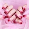 False Fingernails Gradient Color Fuchsia Artificial False Nails Tips Full Cover Fake Nail Art Decoration Fake Nails