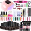 Nail Set With Nail Lamp Nail Dryer Nail Drill Machine Manicure Set Kit Soak-off Nail Art Tool Set Poly UVGel Nail Gel Polish Set