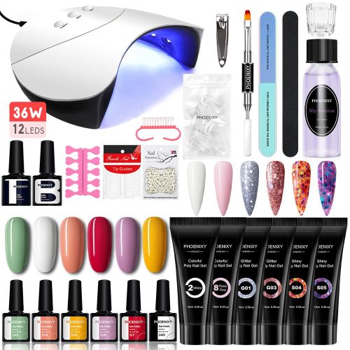 Manicure Set Poly Extension Nail Kit Gel Nails Complete Kit Gel For Extension Semi Permanent UV Varnish Kit Nail Tools Sets Manicure Set Poly Extension Nail Kit Gel Nails Complete Kit Gel For Extension Semi Permanent UV Varnish Kit Nail Tools Sets