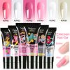 Poly Nail Gel Set 6 PCS Poly UV Gel Set For Nail Extension Finger Quick Building Gel 24 Color Extension Gel Set Manicure Set