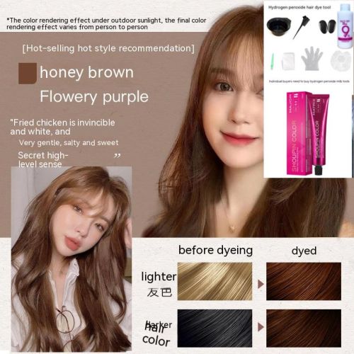 Ammonia-free Hair Color Paste Monochrome Paste Cover White Hair Multi-segment Color One-step Black Tea Gray Blue Black Hair Dye Ammonia-free Hair Color Paste Monochrome Paste Cover White Hair Multi-segment Color One-step Black Tea Gray Blue Black Hair Dye